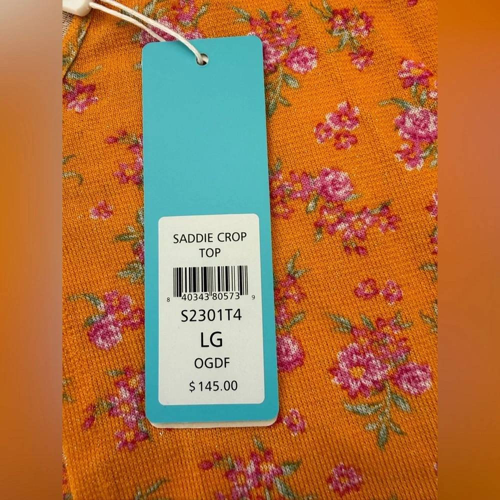 Beach Bunny - Saddie Crop Top Cover-up - Floral Pink Orange